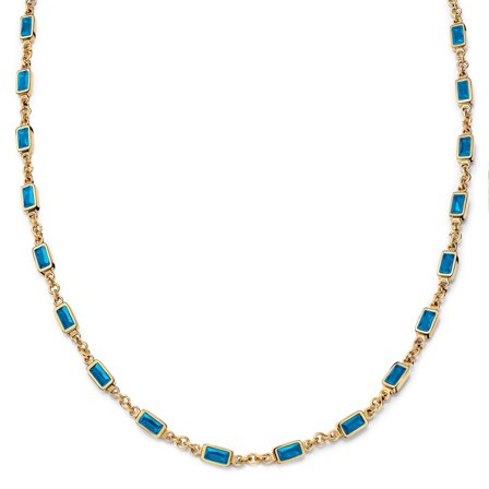 Prism | Collar dorado con piedras de cristal azules para hombres - Collares de cadena