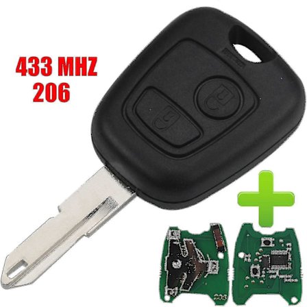 Fjernbetjent Bilnøgle 433mhz Id46 Integreret Chip Kompatibel Peugeot 107 Citroen C1 C3 Toyota Aygo 2005 2006 2007 2008 2009-2014