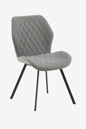 Venture Home - Spisebordsstol Gävle Stof, 2-pak - Grå - Stole - Fra Homeroom