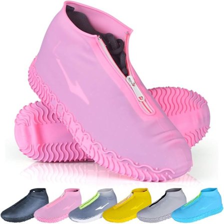 Vanntett Sko Trekk, Gjenbrukbare, Sklisikre Regntrekk for Sko for Barn, Menn og Kvinner