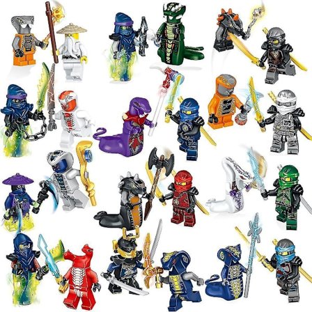 24 Pack Ninja Minifigures Set Kids Toys Action Figure Shinobi Mini Figures Birthday Party Gifts For Adults And Children Boys Girls