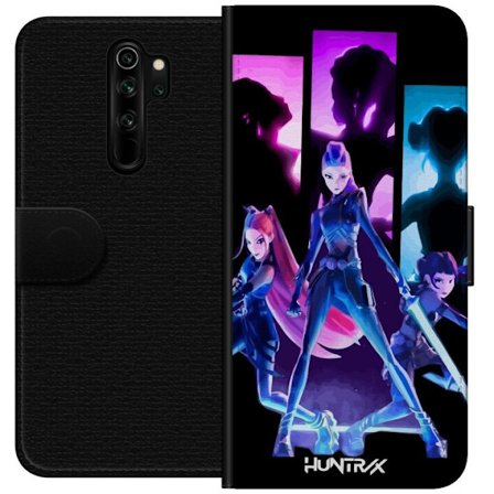 Kompatibelt Lommeboketui til Xiaomi Xiaomi Redmi Note 8 Pro Futuristisk jente gruppe illustrasjon med neonlys og sterke farger i sci-fi estetikk