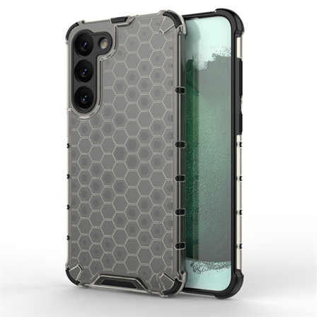 Honeycomb-etui for Samsung Galaxy S23+ pansret hybriddeksel svart