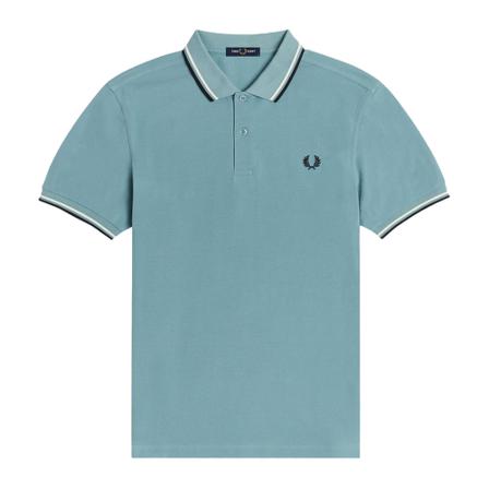 Fred Perry, Twin tipped fp shirt tops Blauw, Heren, Maat:S,polyester,gestreept