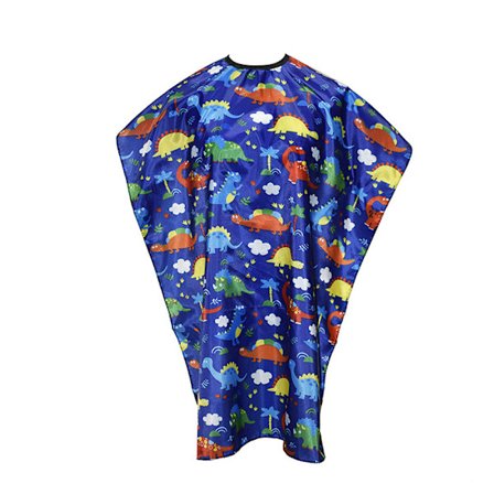 Barnefrisørkappe med nakkebørste, profesjonell frisørkappe med justerbar trykknapplukking