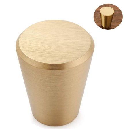 Mässingsmöbelhandtag för skåp, lådor och skåp 20 mm guldkoner 10 dörrhandtag