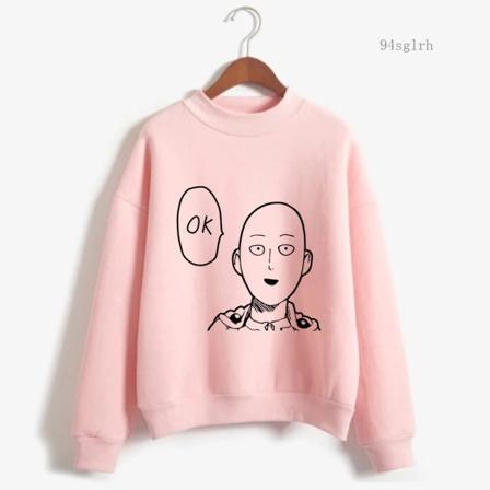 One Punch Man Saitama Sensei Kawaii Anime Grafisk Hoodie Män Rolig Tecknad Grafisk Sweatshirt Unisex Harajuku Hip Hop Streetwear 30254 XL