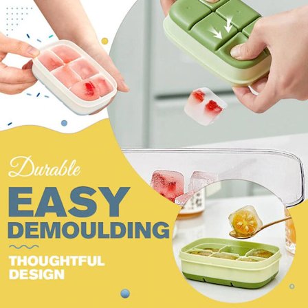 Sex hemgjorda mini köksredskap med ismönster grönt