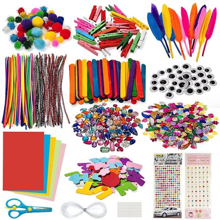 Plastkitt for håndverk 1200+ stk. DIY-sett for barn