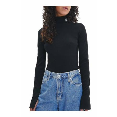 Calvin Klein, Turtlenecks Zwart, Dames, Maat:L