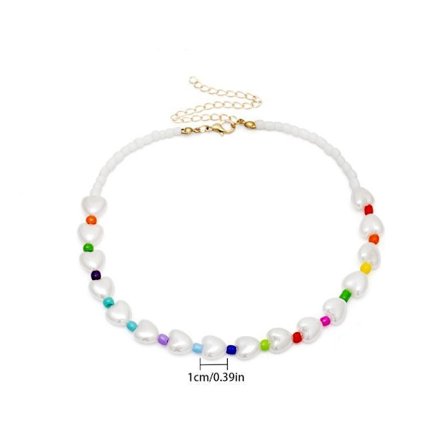 Boheme halskæde med perler i forskellige mønstre og farver hipster