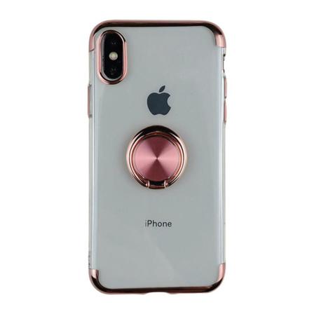 Iphone Xs Max - Skyddande Skal Med Ringhållare Roséguld