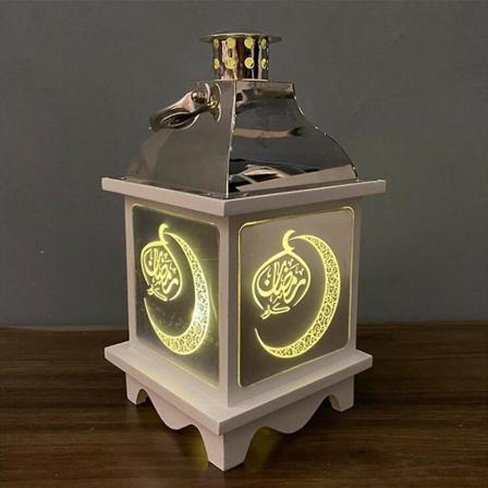 Træ LED Lys Hængende Lanterne Ramadan Lampe Hjem Undervisning Fest DekorationSB