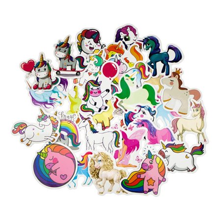 Storpakke Klistermærker og Mærkater - Unicorn #1