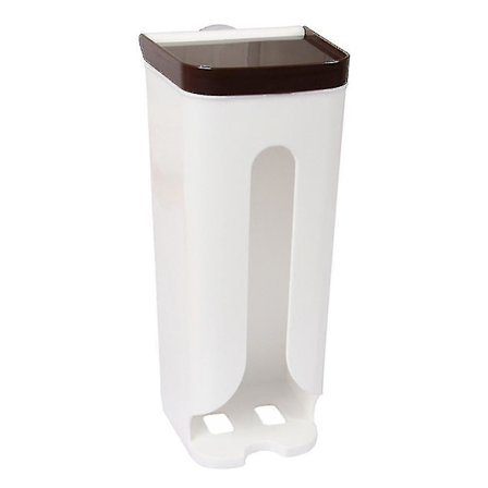Veggmontert søppelposeholder i plast for handleposer, hengende boks, organisering