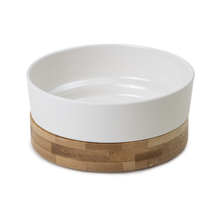 Selected by ZOO - Matskål Bambus Hvit S/M 240ml 11x4cm 11x4cm - Hund - Matplass & vannautomater for hund - Matskåler og vannskåler - ZOO.no