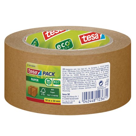 Tesa Packaging Tape 50m x 50mm Paper eco brown 57180