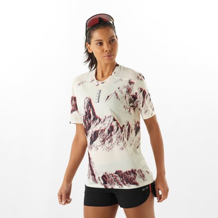 Salomon - T-Shirts Bekleidung S/lab Ultra Tee Aop W - Vanilla ICE / Print
