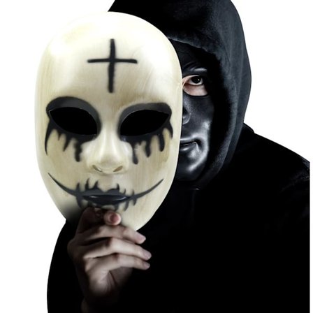 Onda leende mask skräck mördare gud mask Halloween film kostym cosplay mask