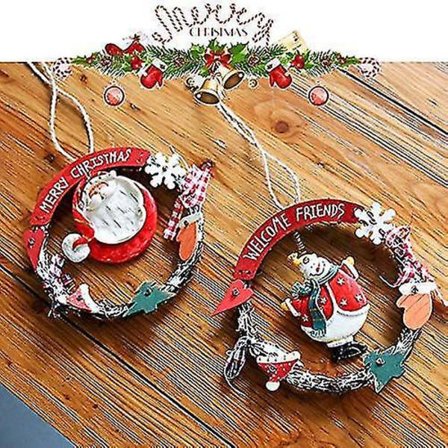 Joulu Retro-Koristeet Ikkuna Vanha Mies Lumimies Luova Sisustus