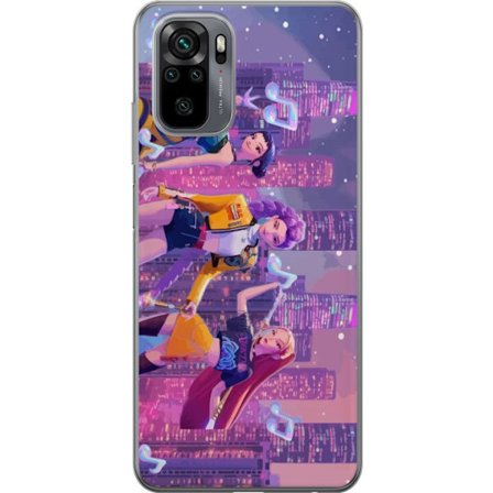 Kompatibel Mobilcover til Xiaomi Xiaomi Redmi Note 10 Futuristisk K-Pop Demon Hunters pigegruppe illustration med neonbyens popkultur æstetik og kraf