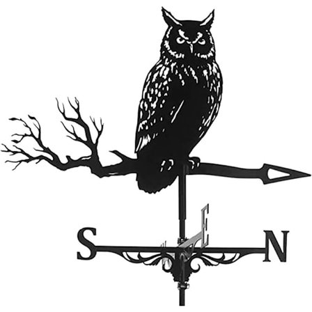 Værhane, metall værhane, dekorativ værhane, retro værhane, hagedekorasjon, hagedekorasjon, hagedekorasjon. ugle