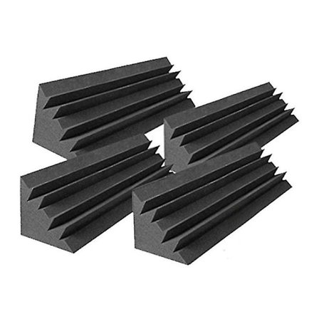 4 stk. Akustikpaneler Studio Akustisk Lydisolerende Skum, Lydbehandling Basfælde Hjørne, Lydpaneler