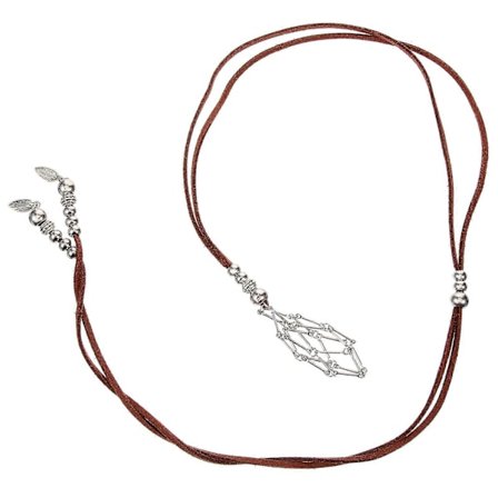 Halskæde Snore Krystal Vedhæng Holder Tom Sten Holder Vævet Net Bur