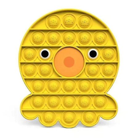 Pop It - Fidget Anti Stress Leksak Bubbla Leksak Silikon Bläckfisk 1st Gul