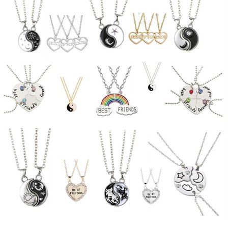 PARHAAT YSTÄVÄT sydämenmuotoinen neliöriipus paras ystävän riipus sydämenmuotoinen kaulakoru