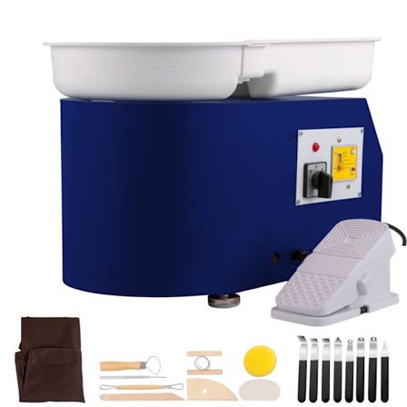 Tour de Potier 11"-Duoku-Ceramikskive 0-300 omdr/min-Justerbar Hastighed Formningsmaskine-350 W-med Skulpturværktøjer