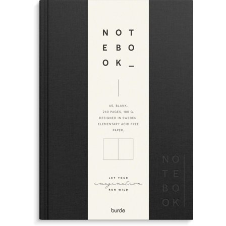 BURDE Anteckningsbok A5 textil olinjerad svart - Lyreco - Kontorsmaterial - Block och anteckningsböcker - Anteckningsböcker