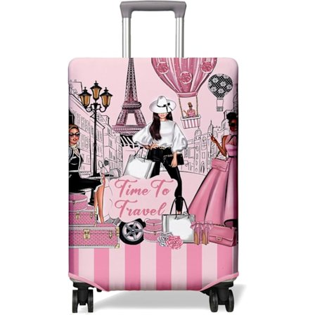 Resväska Skydd Fodral Passar 18-32 Tum Hjulskydd Mönstrade Reserelaterade Artiklar Blomma Bagageskydd Elastisk S