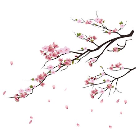 Akvarel Kirsebærblomster Vægklistermærker Murmaling Børneværelse