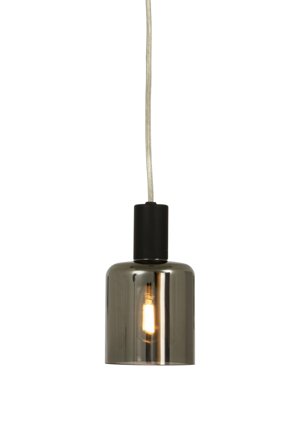 Aneta Lighting CYLINDER vinduspendel, svart/amber, E14, 4m ledning, støpsel og brytere