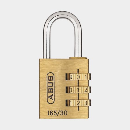 Combination padlock / combination lock ABUS 165/30, Ø5 mm, brass