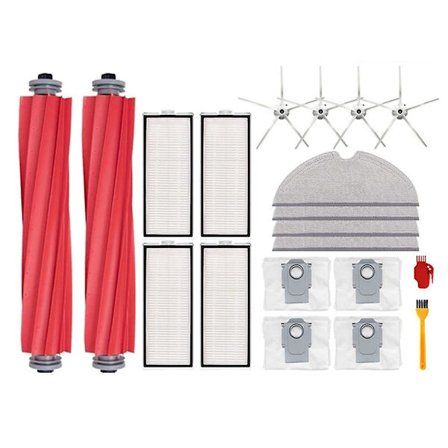 Q7 Max, q7 Max+, t8 Hepa-suodattimen robotti-imurin lisävarusteet: pääharja, sivuharja, moppi, pölynpoisto B