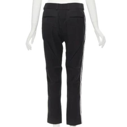 Saint Laurent Vintage, Pre-owned Fabric bottoms Zwart, Dames, Maat:S,gevlochten