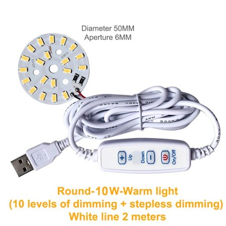 DC 5V dimbara LED-chips SMD LED-lampa DIY Light Justerbar LED