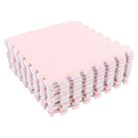 10 stk. Plussj Skumgulvmatte Myk Tykk Split Joint Interlocking Plussj Skum Teppe For Romgulv Pink