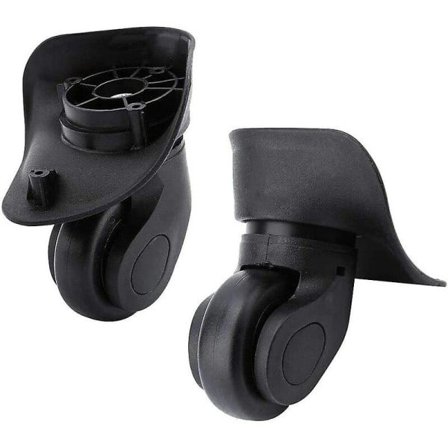 Universelle tunge, lydløse gummireplacement-kofferthjulpar for Samsonite Platinium-bagasje, koffertreplacement, reparasjon, null, ingen