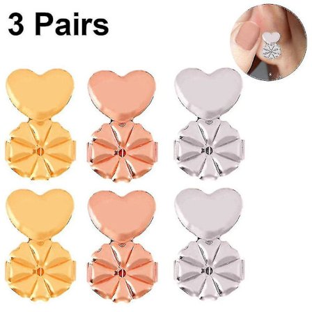 3 Par Øredobbel Løftere, Justerbare Øredobbel Bakstykker For Tunge Øredobber