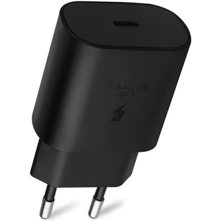 Laddare Adapter - E.F.CONNECTION - 25W Snabb - USB-C - Kompatibel med Samsung Galaxy - Svart