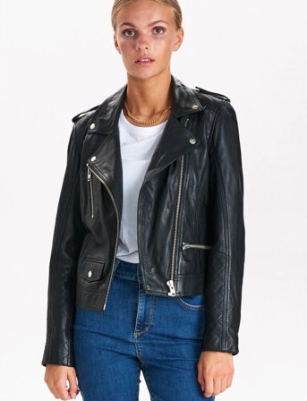 Nümph Nuzandras Leather Jacket-Noos - Black - 34