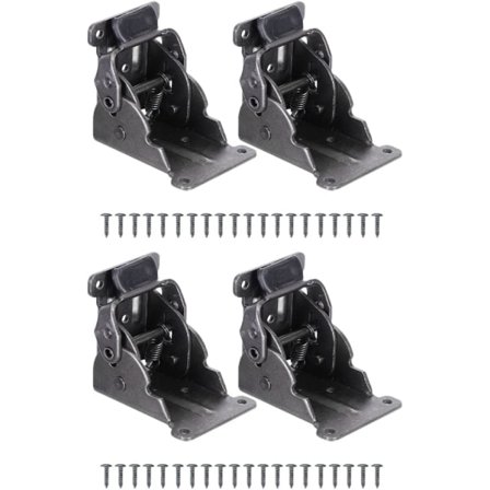 IC Hyllestøtter 4 stk 90 graders selvlåsing hengsler for bordbein selvlåsing sammenleggbare hengsler 90 graders selvlåsing hengselbrakett selv