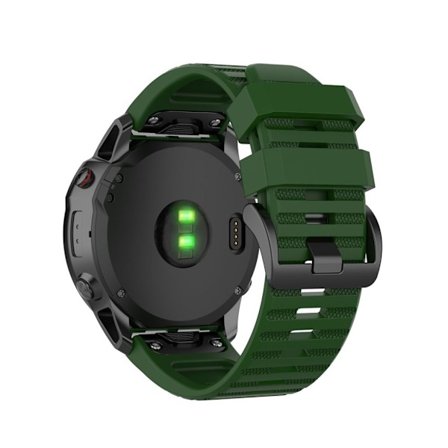 Garmin Fenix 7X/6X/6X Pro/5X/5X Plus etc. Klockarmband i silikon - Grön
