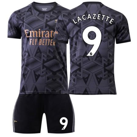 22-23 Arsenal vieras musta nro 7 Saka 9 Lacazette 19 Pepe 14 Aubameyang jalkapalloasu setti No socks No. 9 XXL