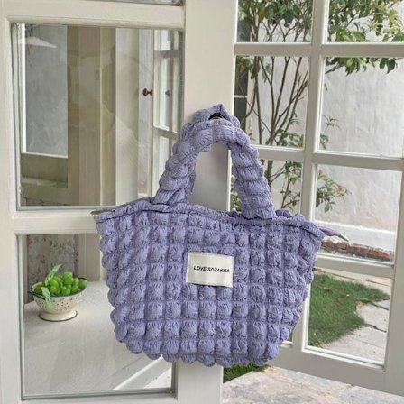 Lille mulepose Shopper-pung MØRK LILLA