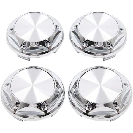 4 st 68 mm diameter 4 clips däckcenter hjulnavkapselskydd silverfärg