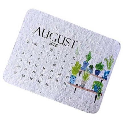 2026 Grow Your Own Flowers Calendar Biodegradable Pages Perfect For Office and Home Decor Projects Use Multicolor